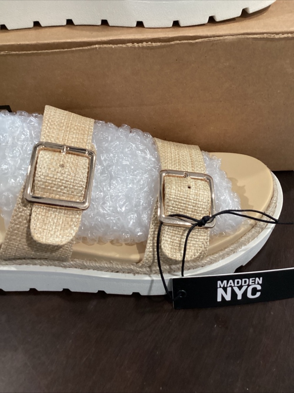 Madden NYCW MNYC Platform Sandal Raffia size 10 - Picture 5 of 8